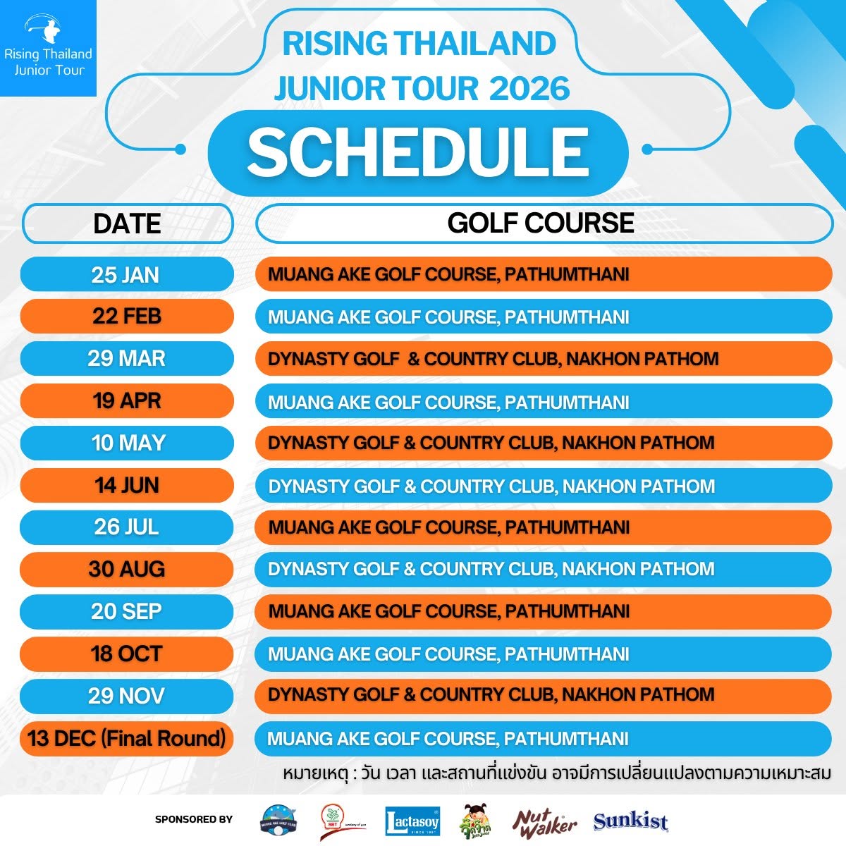 Rising Thailand Junior Tour
